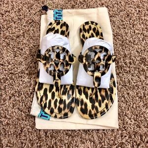 Tory Burch Leopard Cheetah Miller Sandals Shoe 8.5